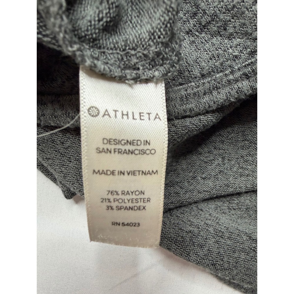 Athleta Essence Long Sleeve Top Charcoal Gray Heather Thumbholes M - Picture 4 of 5